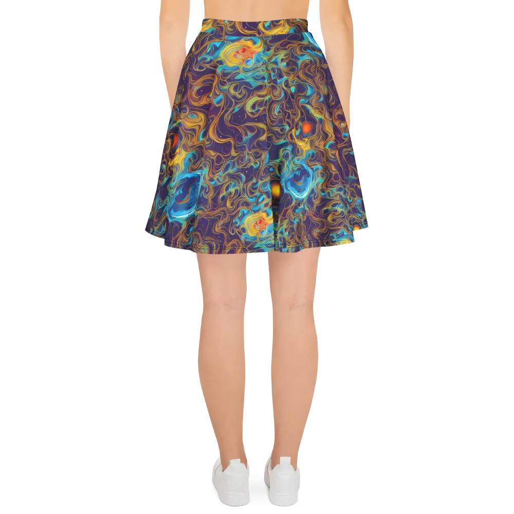 Indigo Gravity on Skater Skirt — Back