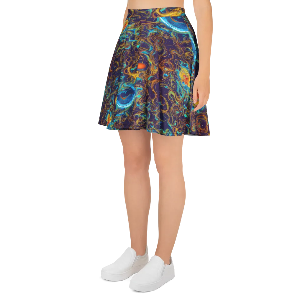 Indigo Gravity on Skater Skirt — Left