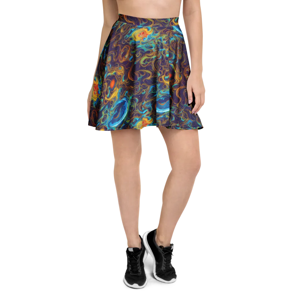 Indigo Gravity on Skater Skirt — Front