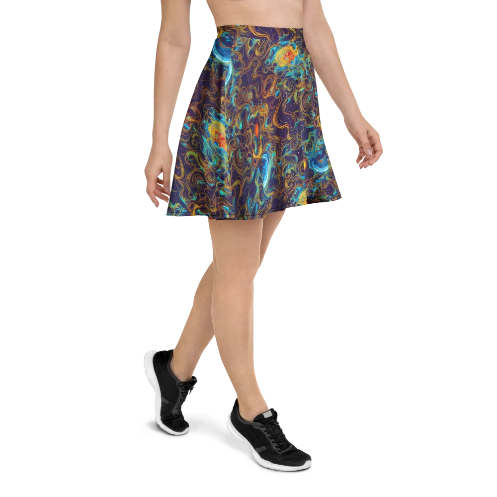 Indigo Gravity on Skater Skirt — Right