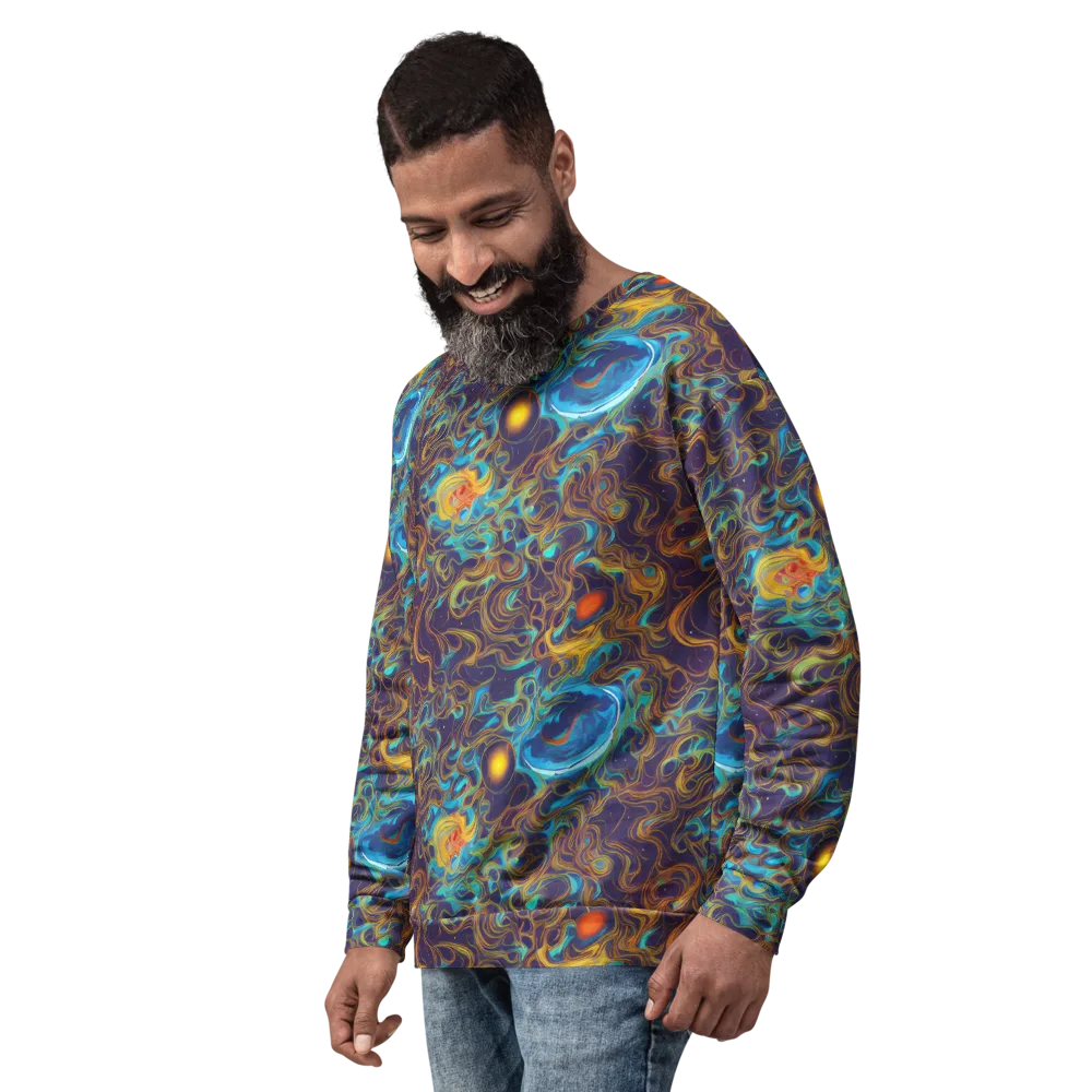 Indigo Gravity on Sweatshirt — Left Front