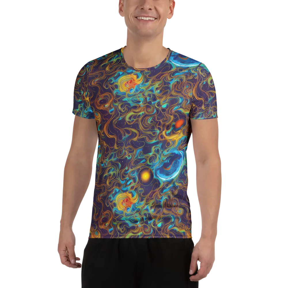 Indigo Gravity on Men's Athletic T-Shirt — Front