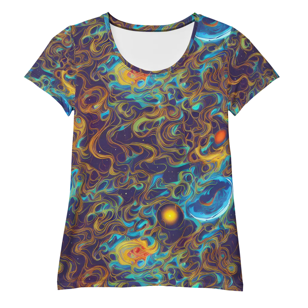Indigo Gravity on Women's Athletic T-Shirt — Front