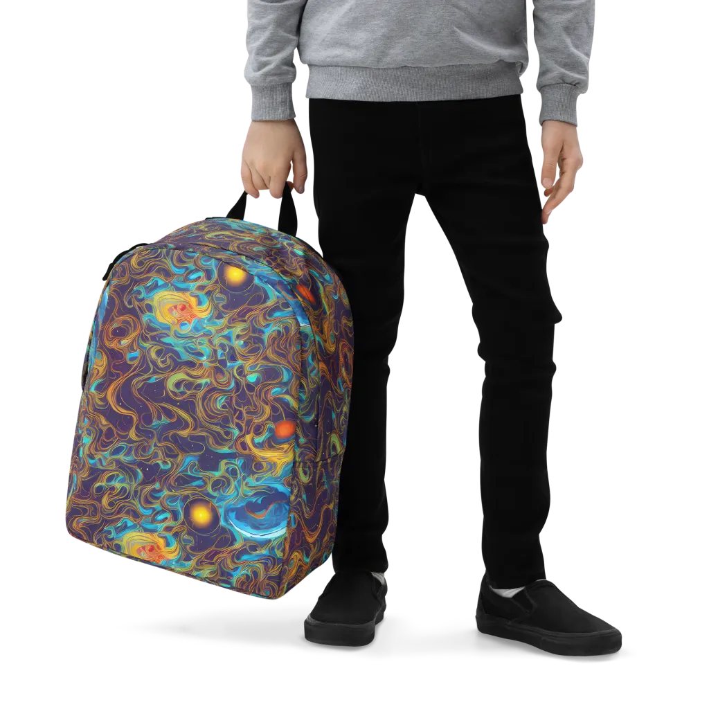 Indigo Gravity on Minimalist Backpack — Zoomed-in