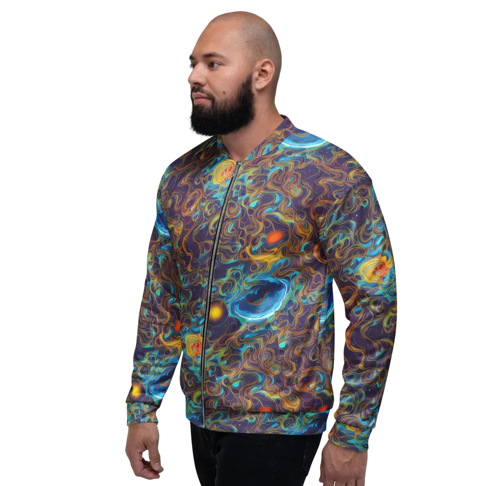 Indigo Gravity on Bomber Jacket — Left