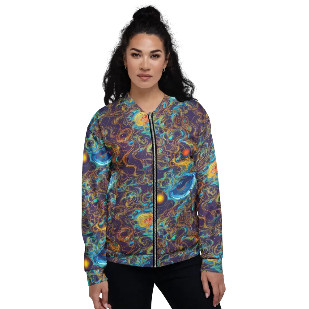 Indigo Gravity on Bomber Jacket — Front