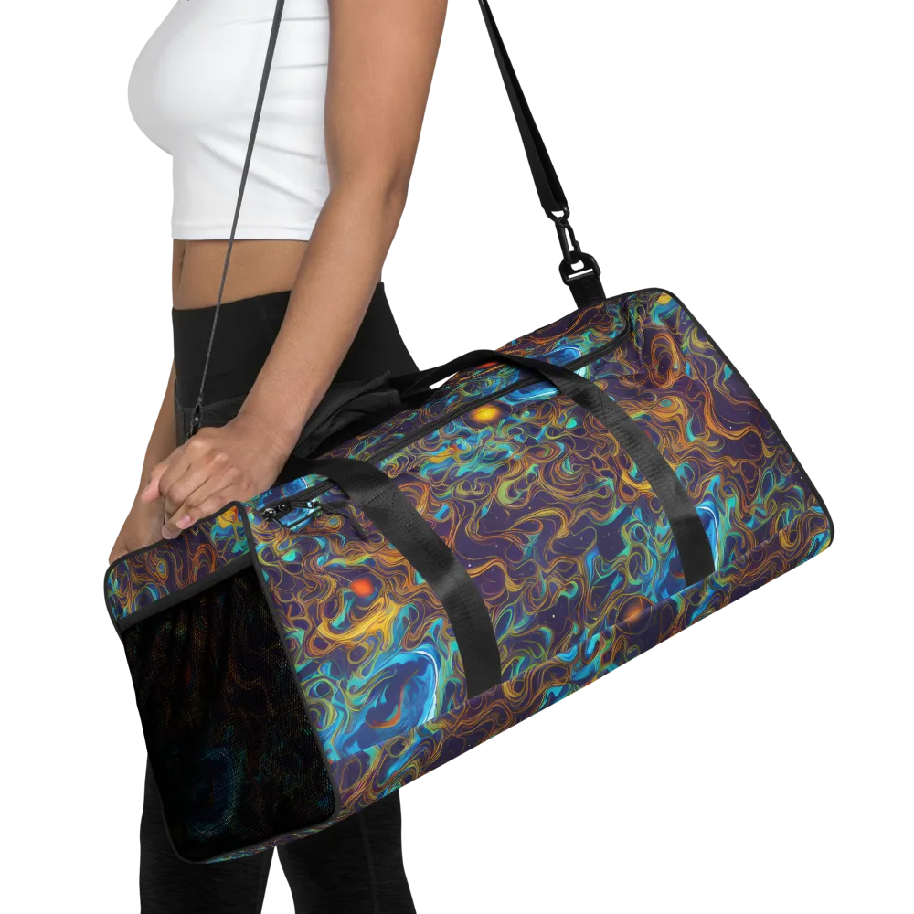 Indigo Gravity on Duffle Bag — Front