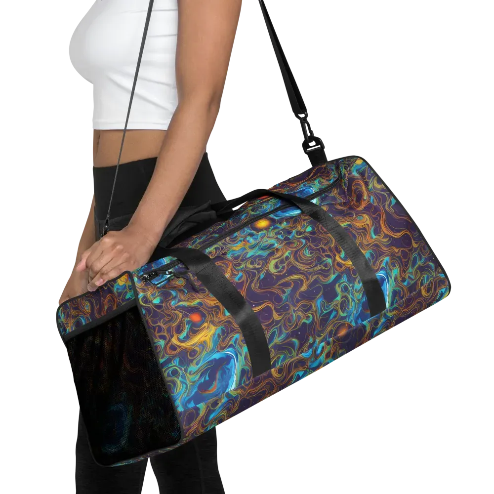 Indigo Gravity on Duffle Bag — Front