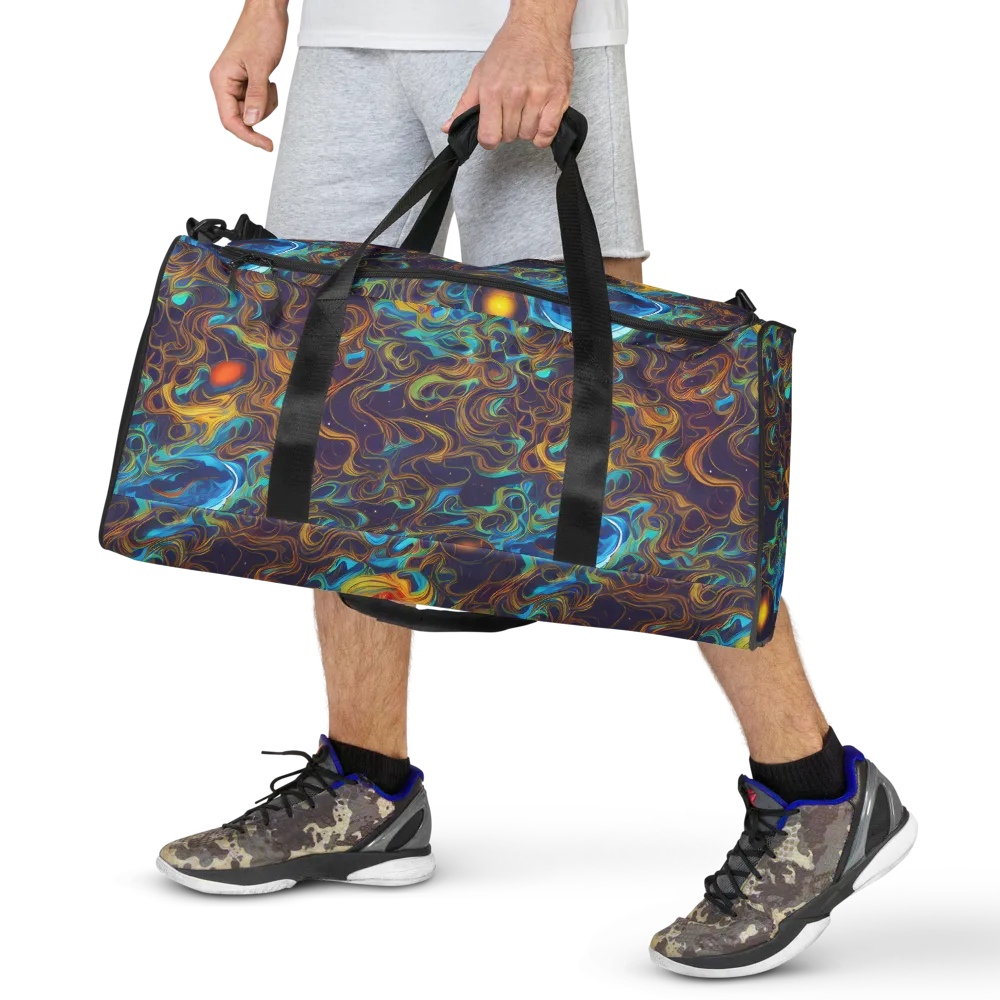Indigo Gravity on Duffle Bag — Front