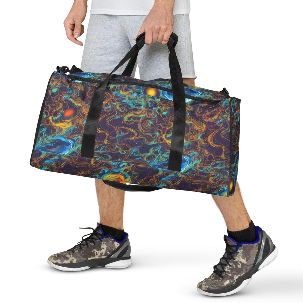 Indigo Gravity on Duffle Bag — Front