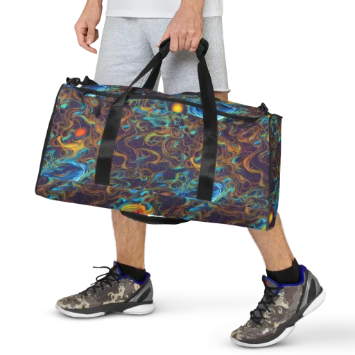 Indigo Gravity on a Duffle Bag