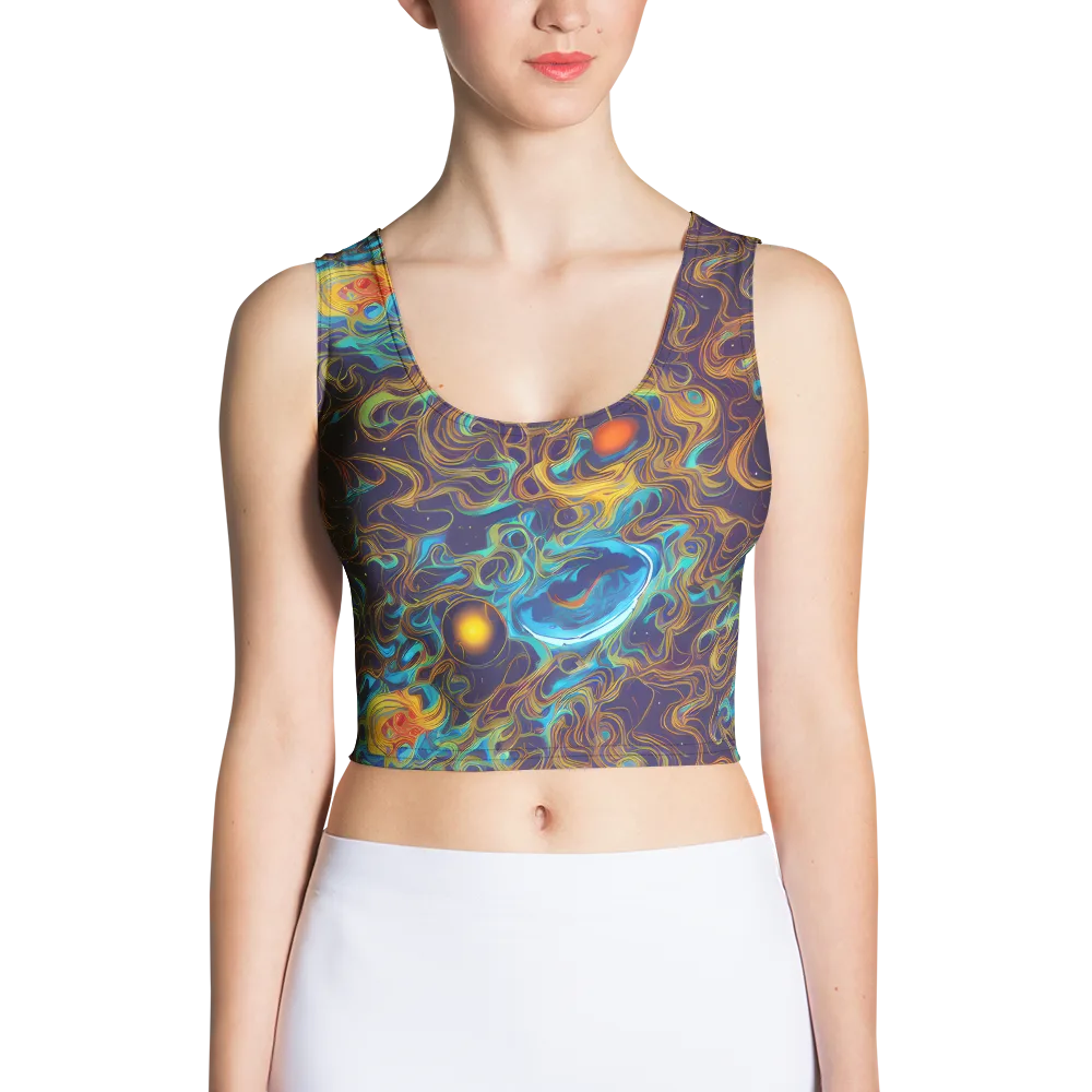 Indigo Gravity on Crop Top — Front
