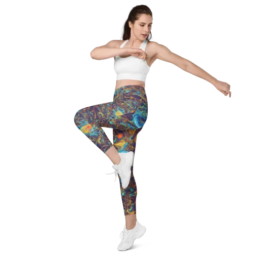 Indigo Gravity on a Leggings with Pockets