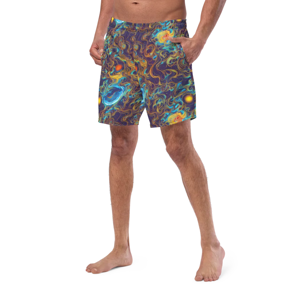 Indigo Gravity on Swim Trunks — Left Front