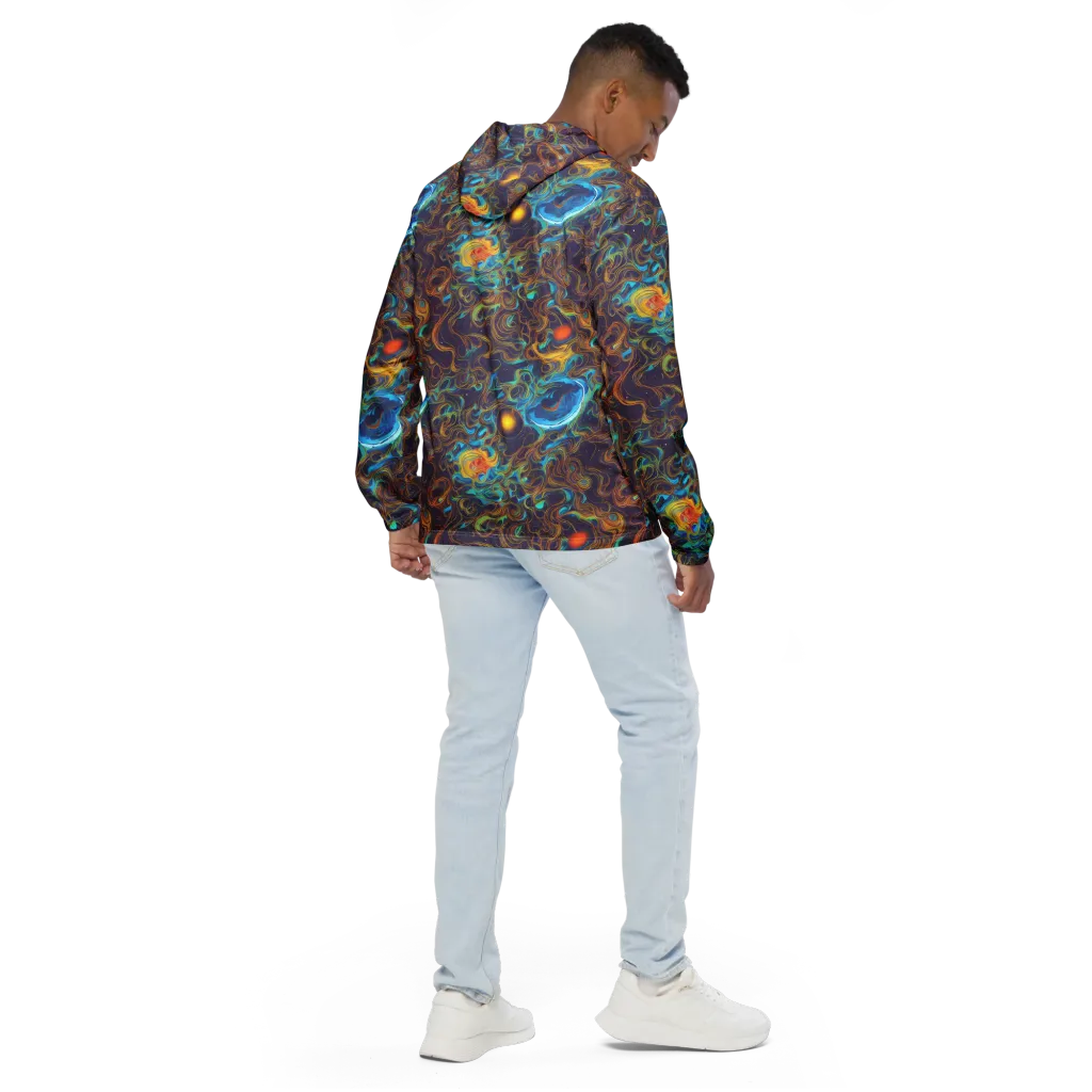 Indigo Gravity on Men's Windbreaker — Back