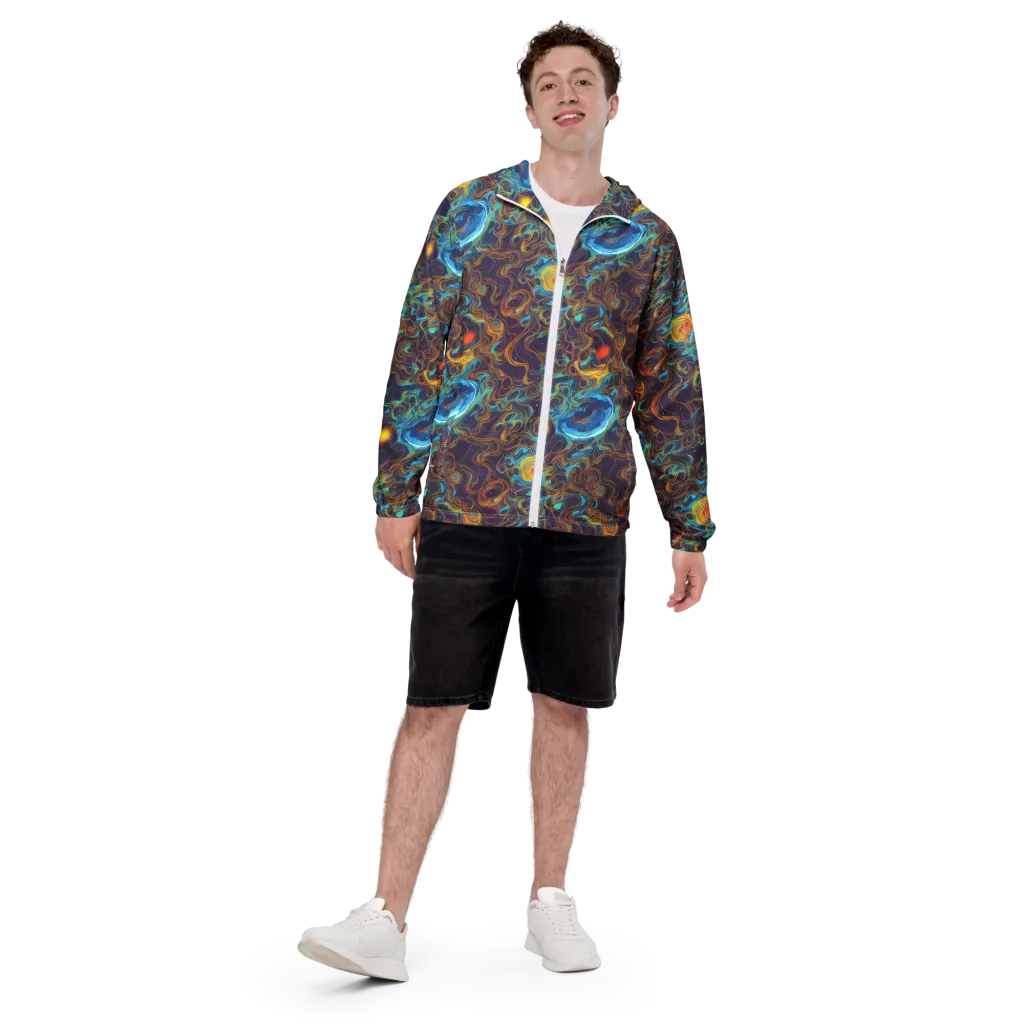 Indigo Gravity on Men's Windbreaker — Front