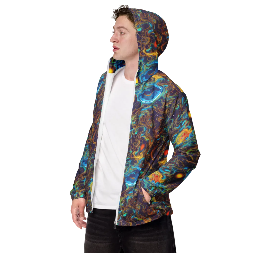 Indigo Gravity on Men's Windbreaker — Left Front