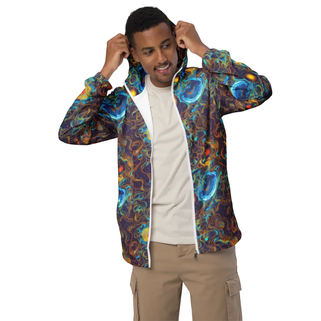 Indigo Gravity on Men's Windbreaker — Front