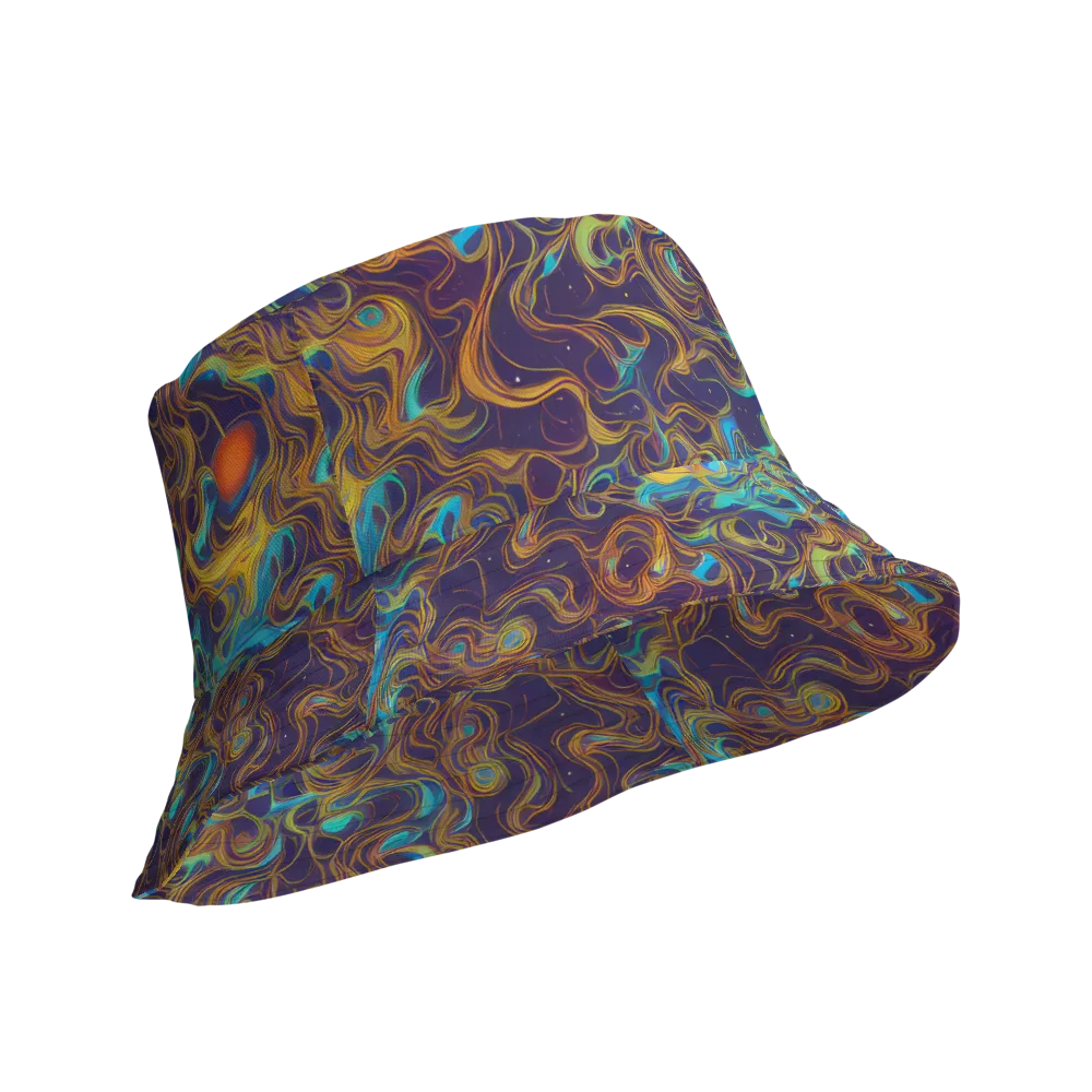 Indigo Gravity on Reversible Bucket Hat — Product details Outside