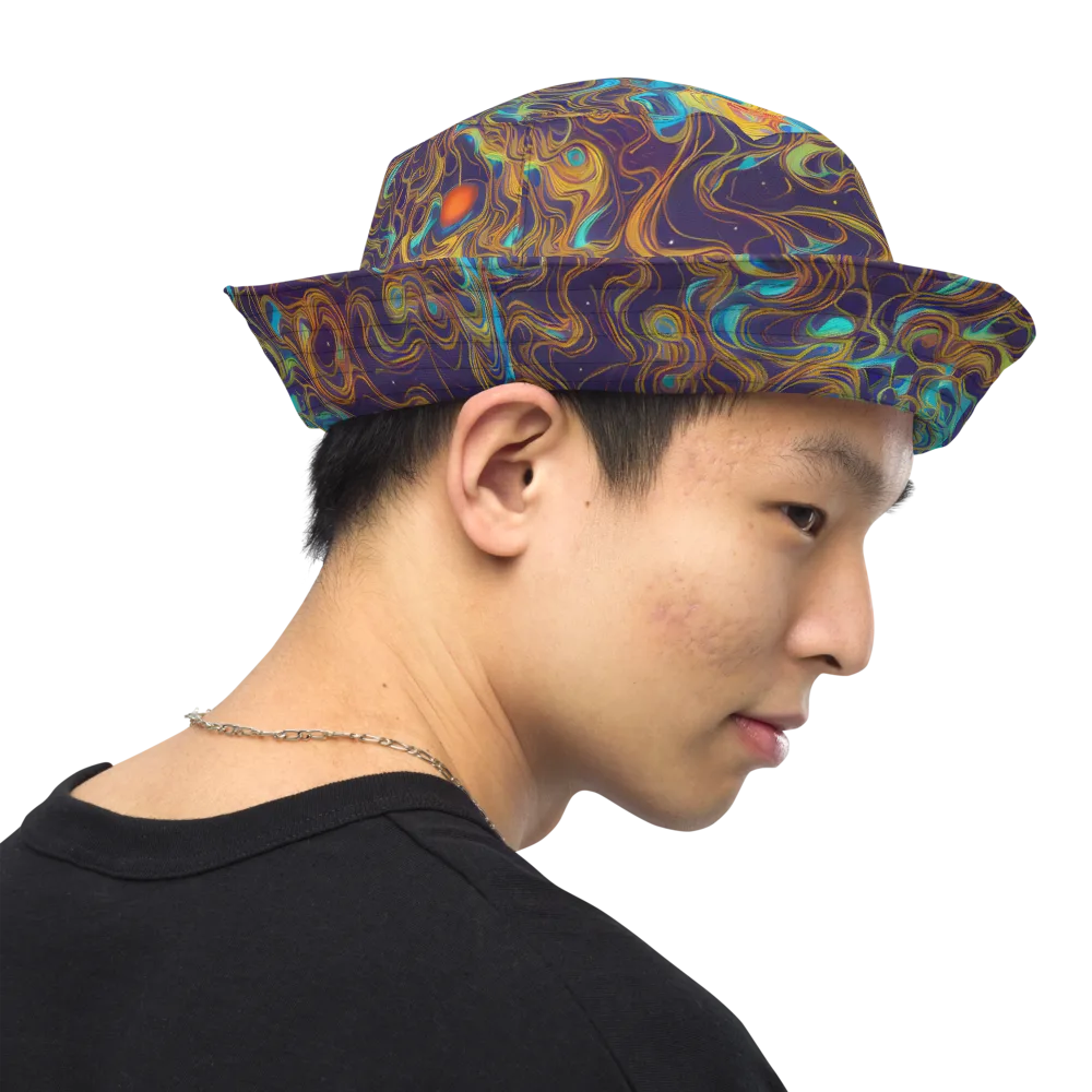 Indigo Gravity on Reversible Bucket Hat — Right Outside