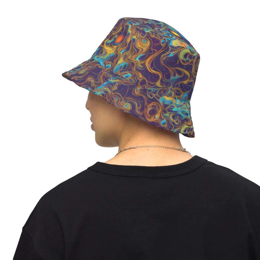 Indigo Gravity on Reversible Bucket Hat — Back Inside