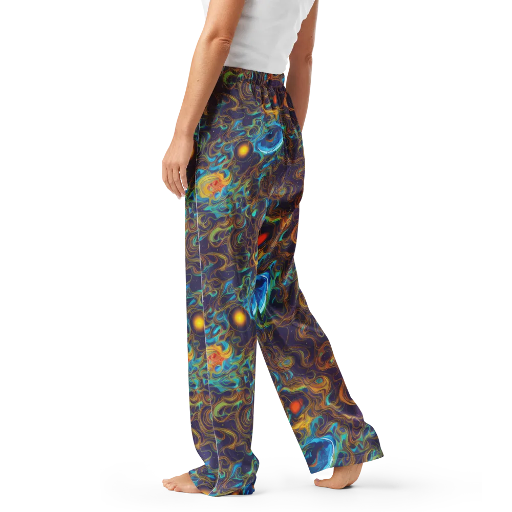 Indigo Gravity on Women's Pajama Pants — Left