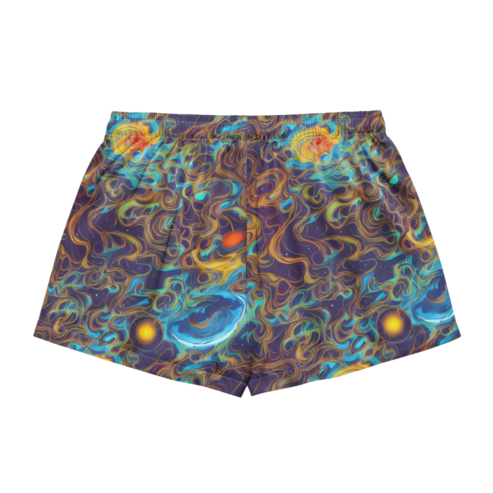 Indigo Gravity on Women's Pajama Shorts — Back