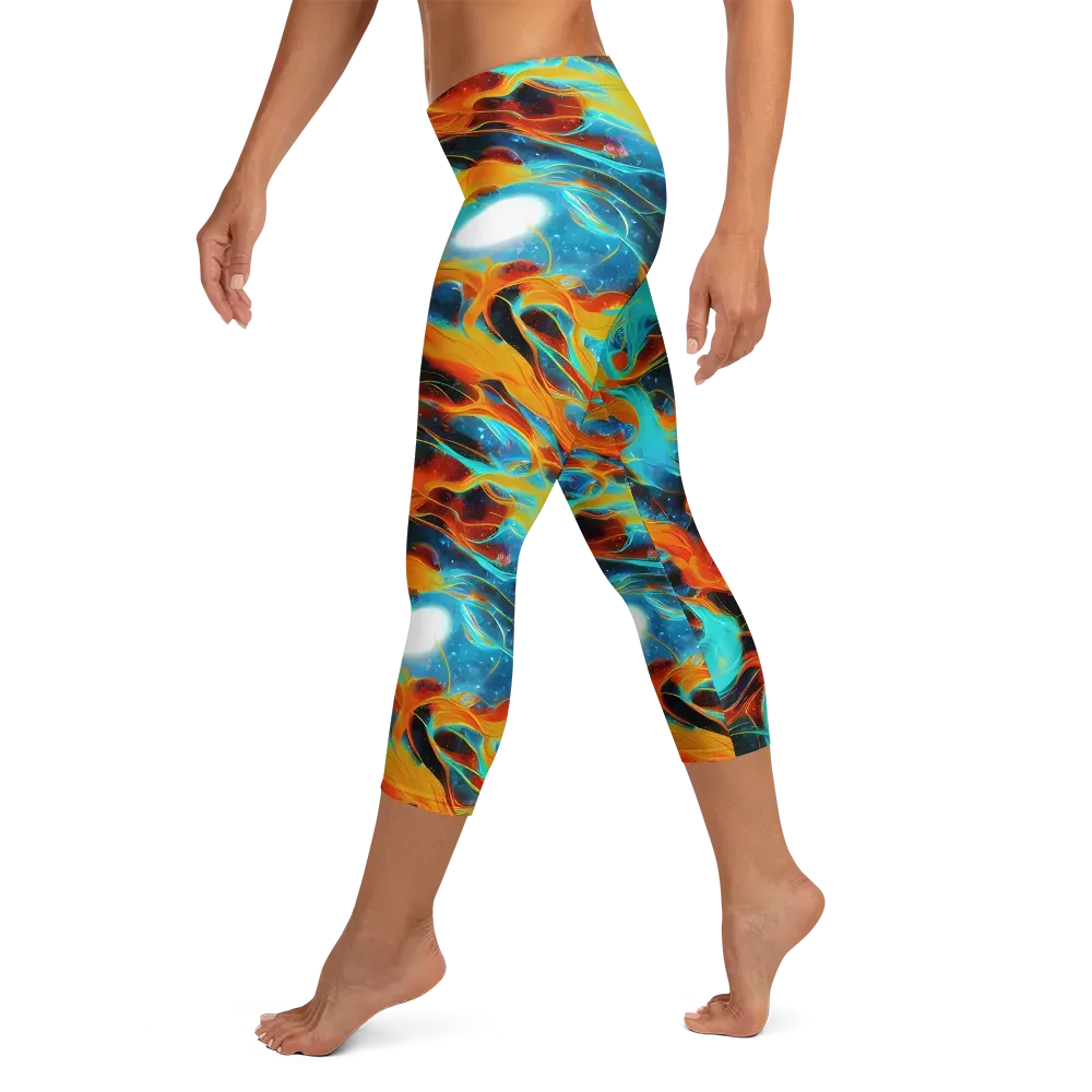 Ember Ocean on Capri Leggings — Left