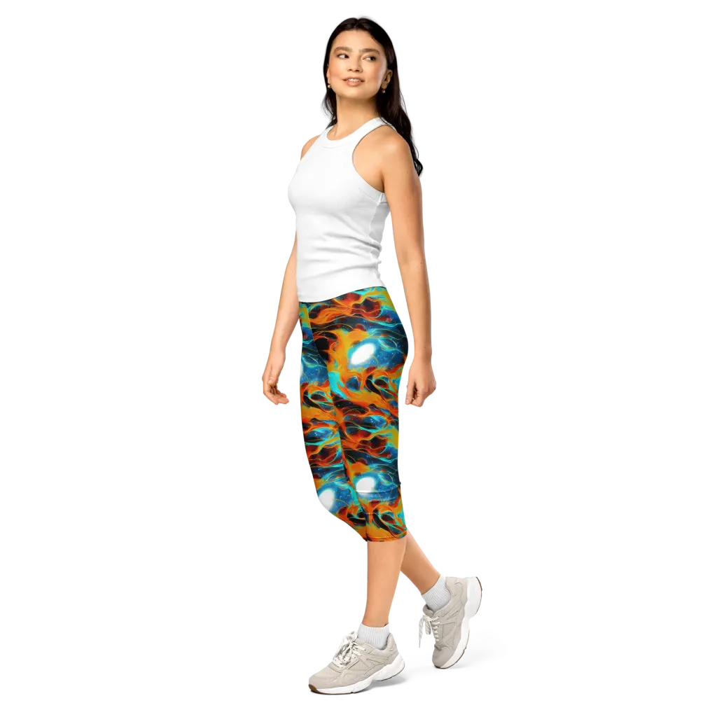 Ember Ocean on Capri Leggings — Left Front