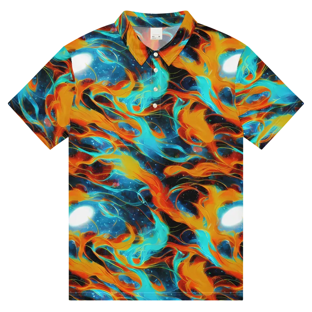 Ember Ocean on Men's Slim Fit Polo Shirt — Front