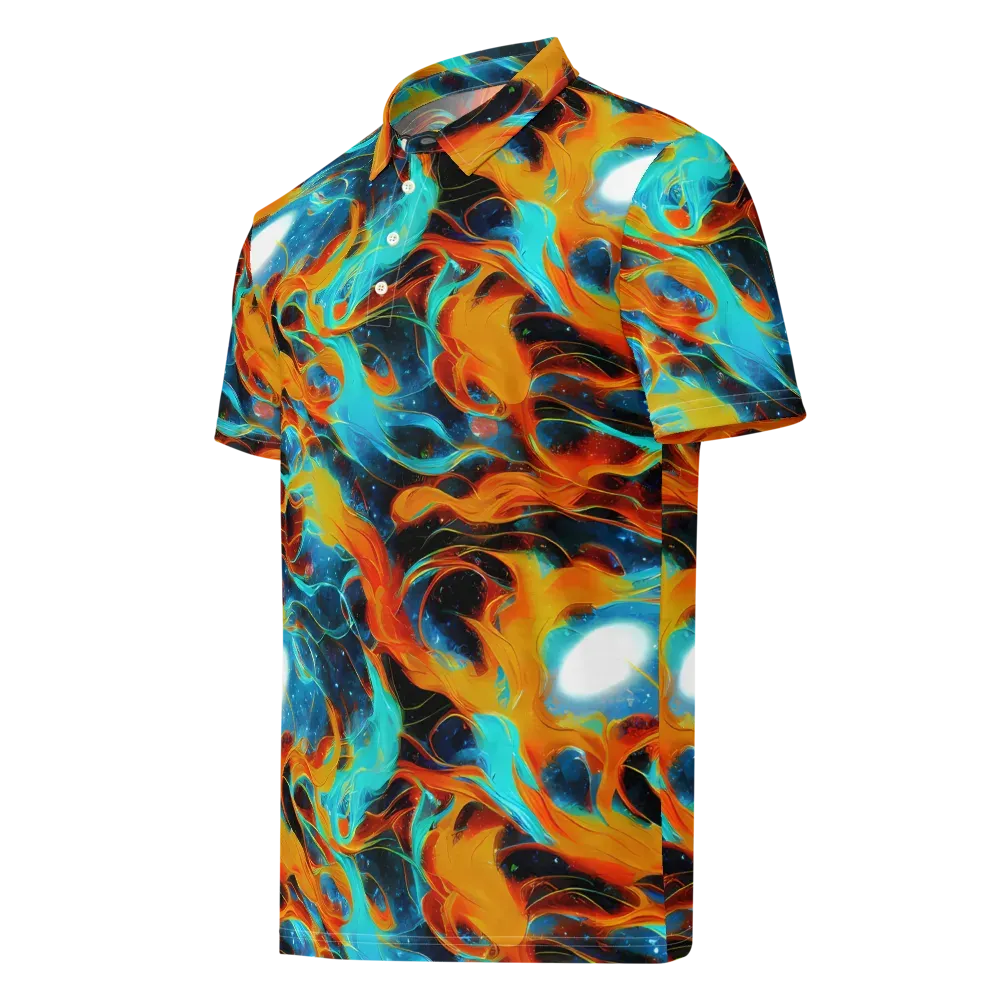 Ember Ocean on Men's Slim Fit Polo Shirt — Left Front