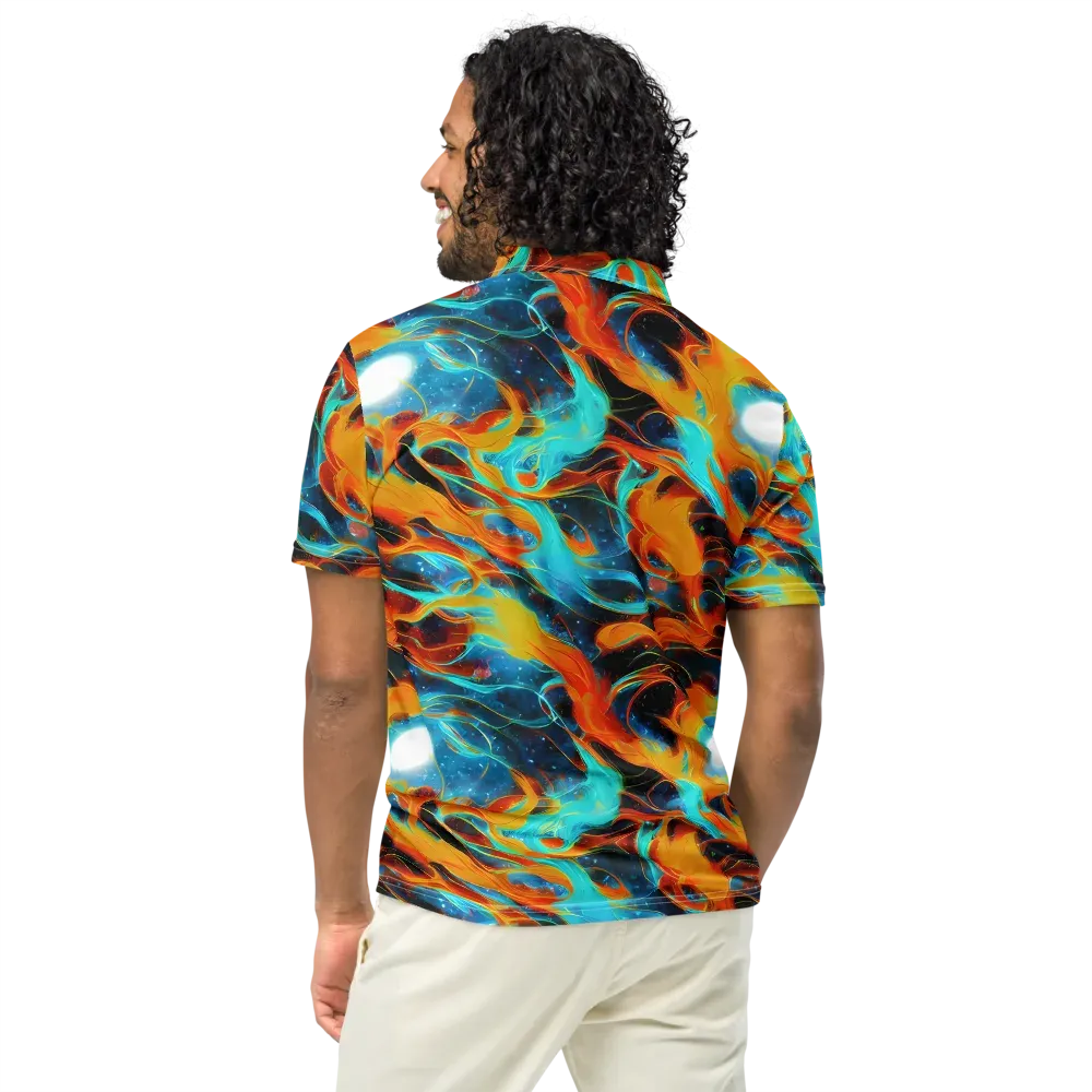 Ember Ocean on Men's Slim Fit Polo Shirt — Back