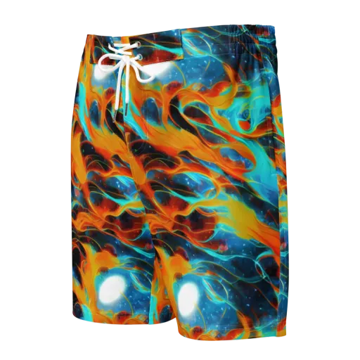 Ember Ocean on a Men's Board Shorts