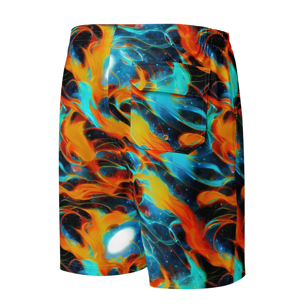 Ember Ocean on Men's Board Shorts — Back
