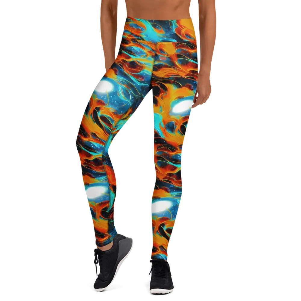 Ember Ocean on Yoga Leggings — Front