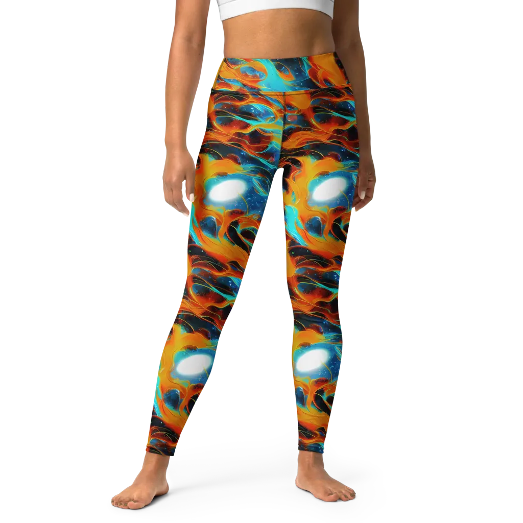 Ember Ocean on Yoga Leggings — Front