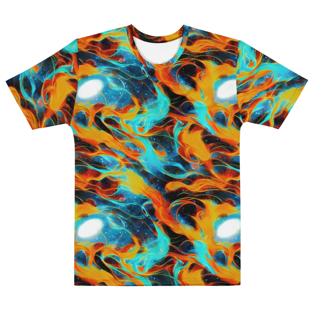 Ember Ocean on Men's Cotton Crew Neck T-Shirt — Front