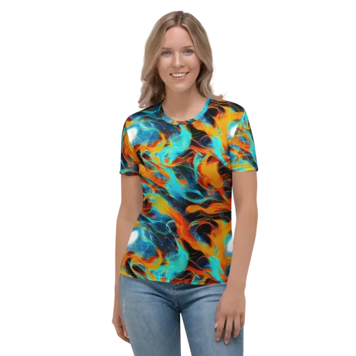 Ember Ocean on a Women's Crew Neck T-Shirt