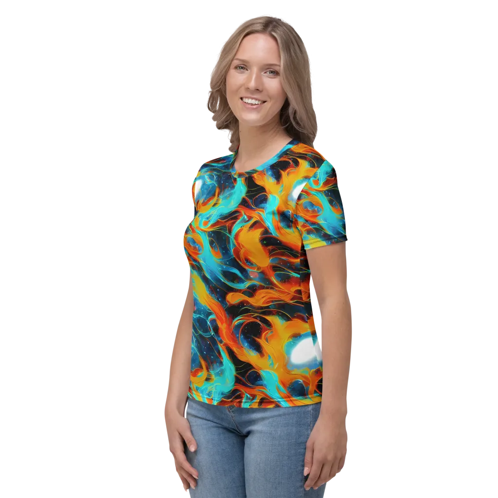 Ember Ocean on Women's Crew Neck T-Shirt — Left
