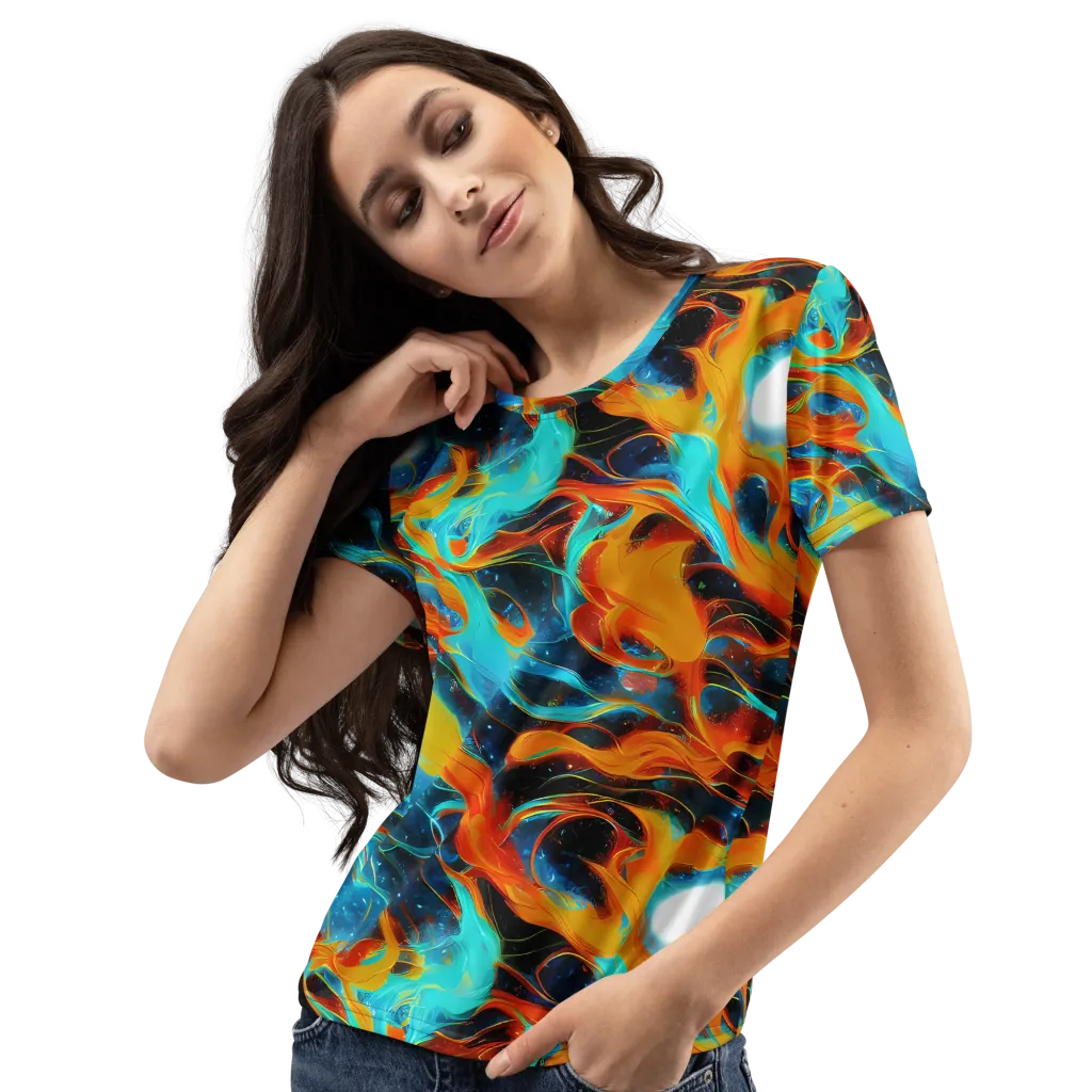 Ember Ocean on Women's Crew Neck T-Shirt — Left Front