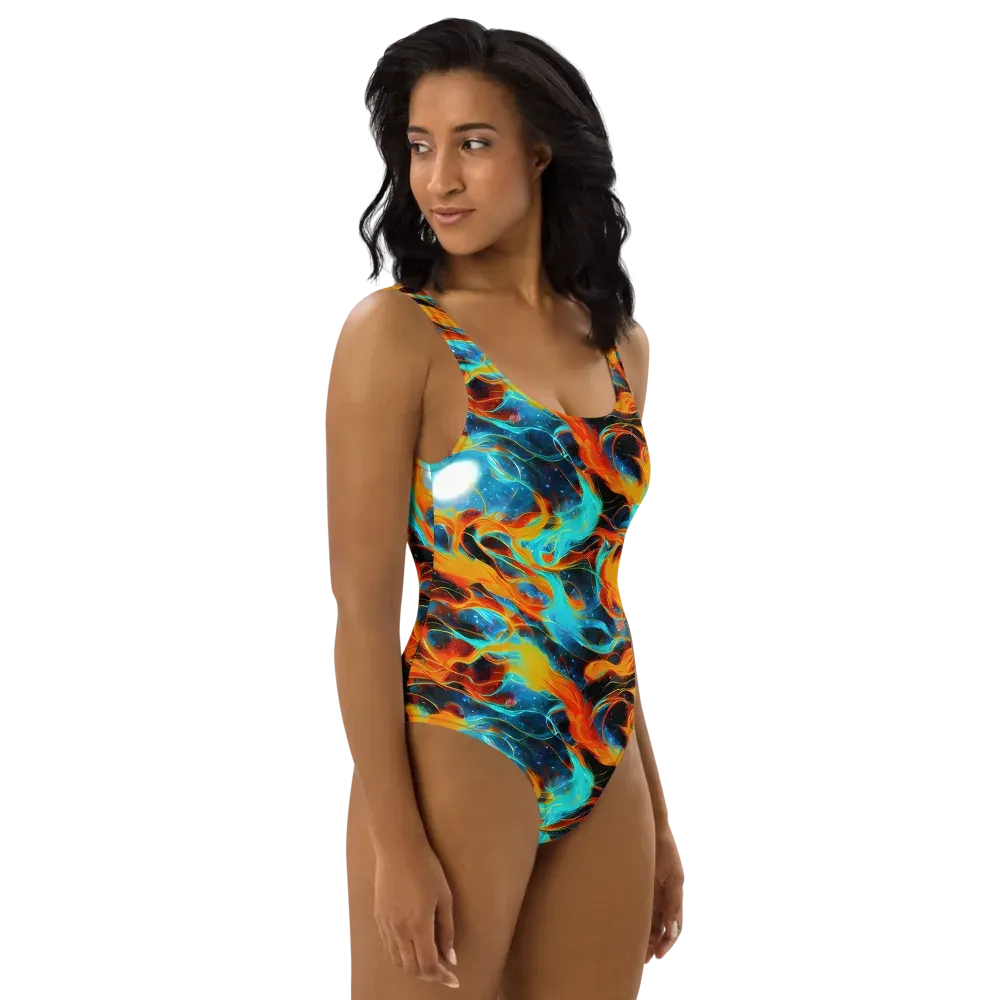 Ember Ocean on One-Piece Swimsuit — Right