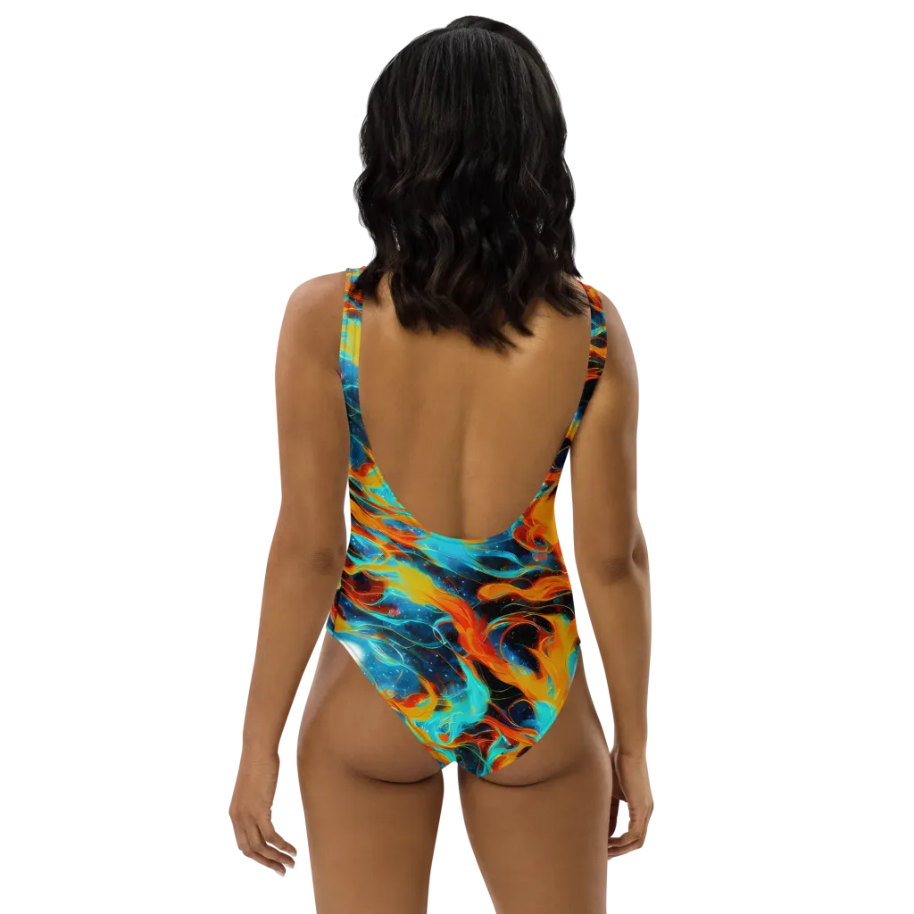 Ember Ocean on One-Piece Swimsuit — Back