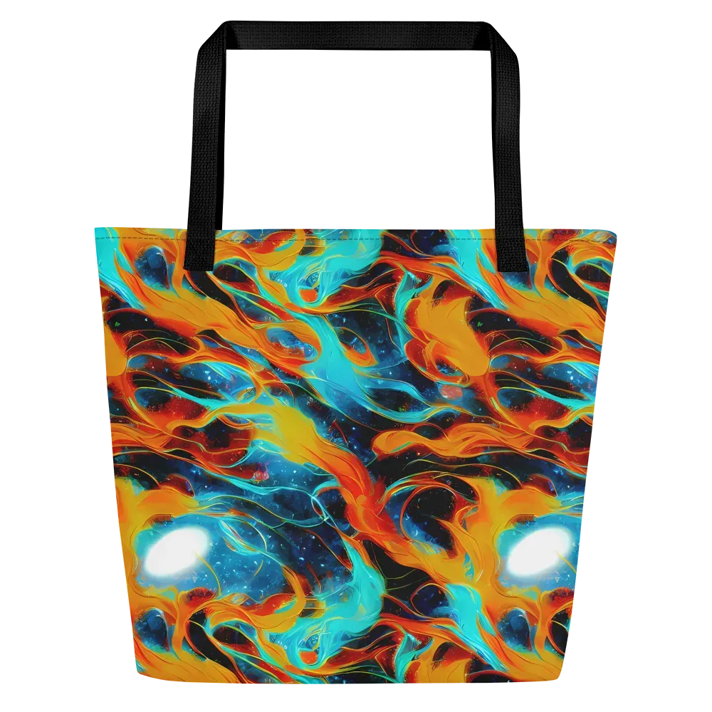 Ember Ocean on Large Tote Bag W/ Pocket — Front