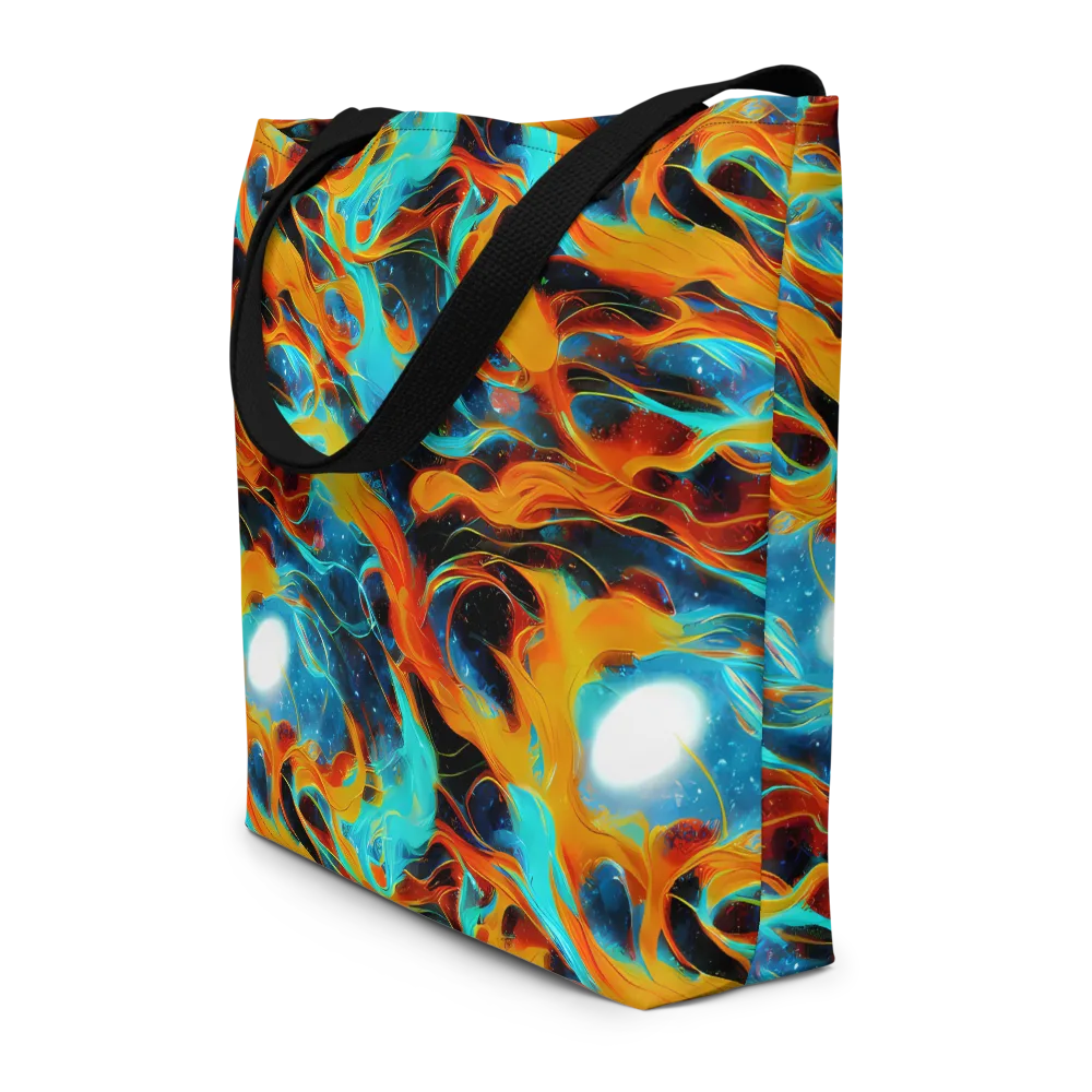 Ember Ocean on Large Tote Bag W/ Pocket — Front