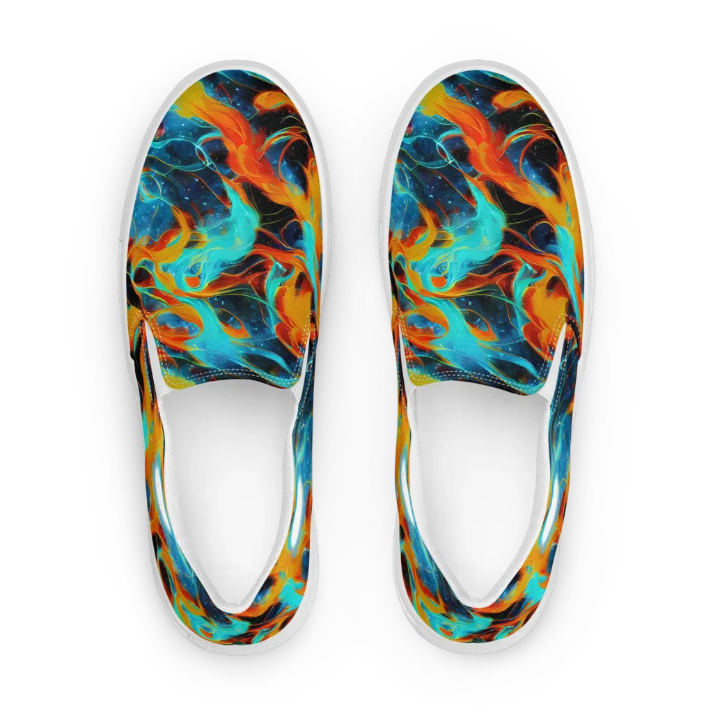 Ember Ocean on Women's Slip-On Canvas Shoes — Front