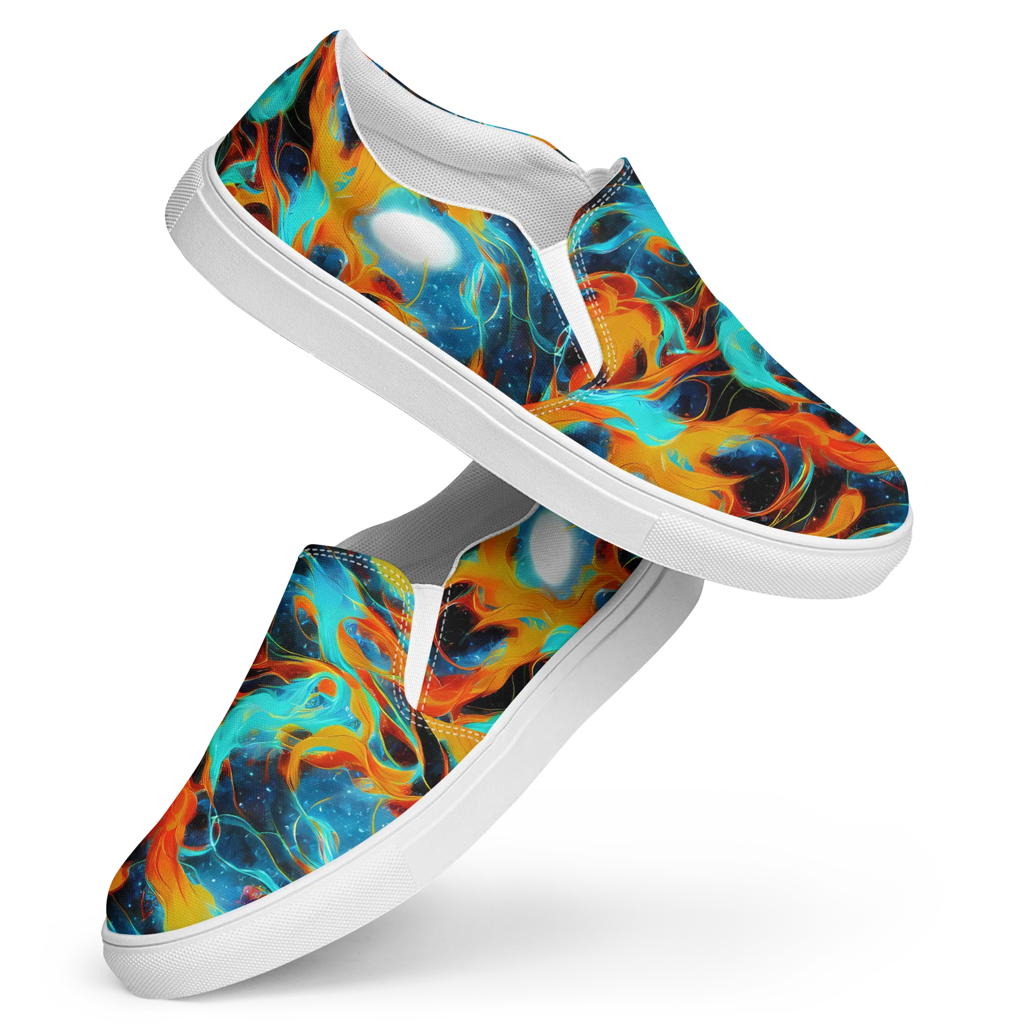 Ember Ocean on Women's Slip-On Canvas Shoes — Front