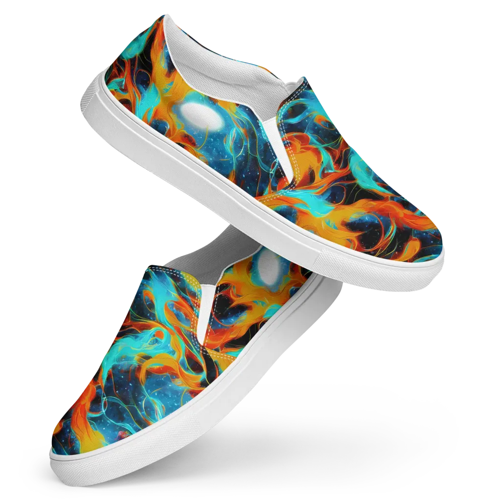 Ember Ocean on Women's Slip-On Canvas Shoes — Front