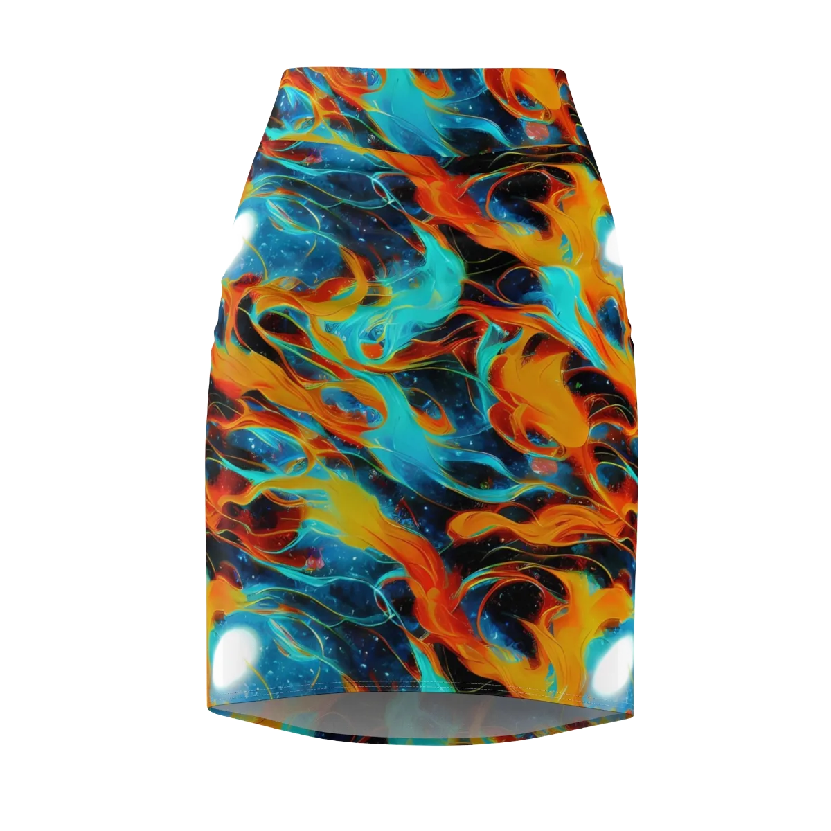 Ember Ocean on Pencil Skirt — Front
