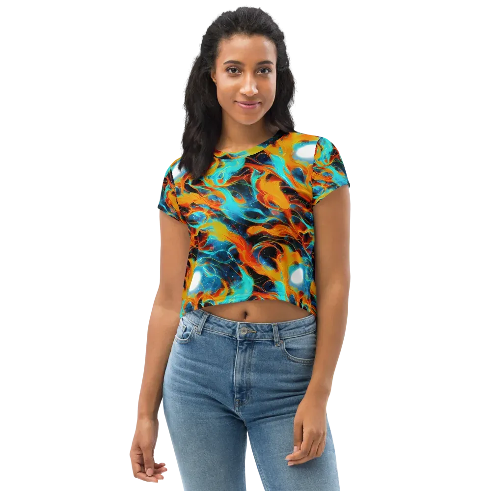 Ember Ocean on Crop Tee — Front