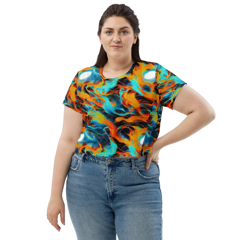 Ember Ocean on Crop Tee — Front